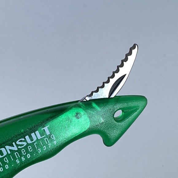 Consult Engineering Ad Green Plastic Stainless Bottle Opener Corkscrew Knife - Picture 4 of 13